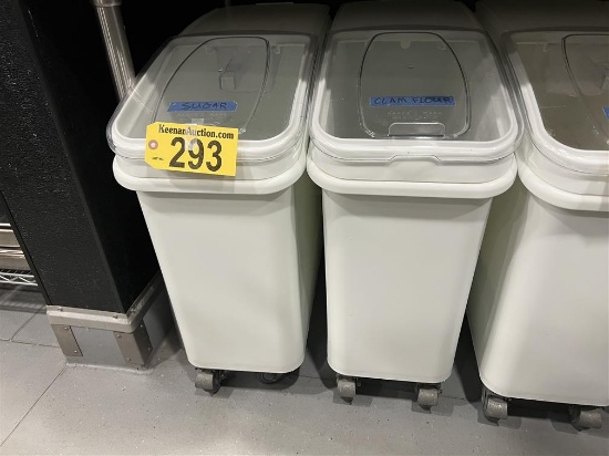 BID PRICE X 2 - (2) BAKER'S MARK 21-GAL. PRODUCT BINS