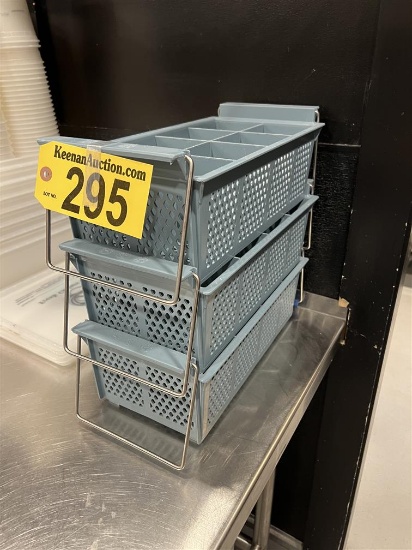 BID PRICE X 3 - (3) NOBLE FLATWARE DISH RACKS
