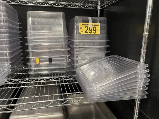 BID PRICE X 15 - (15) CAMBRO 8QT. PLASTIC STORAGE CONTAINERS W/ 8-LIDS