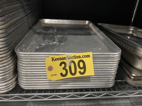 BID PRICE X 16 - (16) BAKER'S MARK HALF SIZE ALUMINUM SHEET PANS