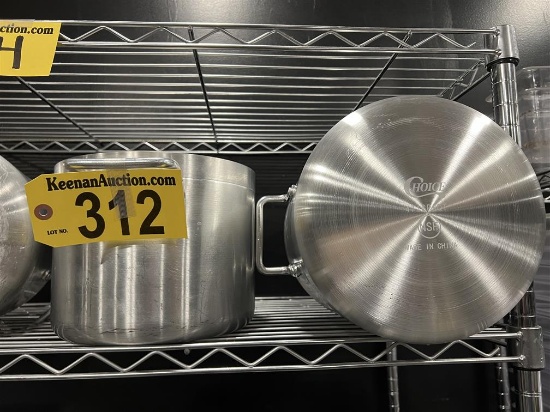 BID PRICE X 2 - (2) CHOICE 8QT. ALUMINUM STOCK POTS