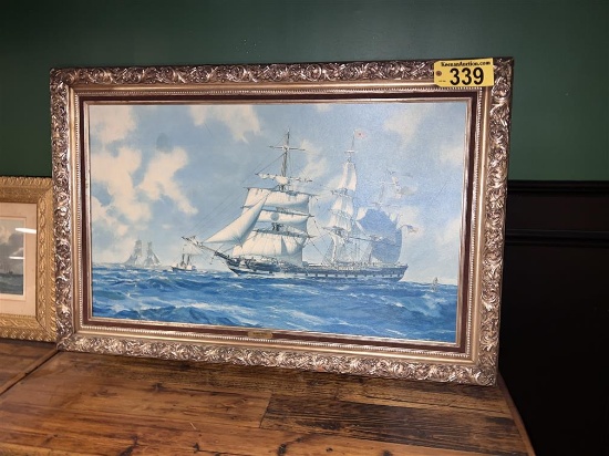 THE GREAT WESTERN FRAMED PRINT, 47" X 31.5"