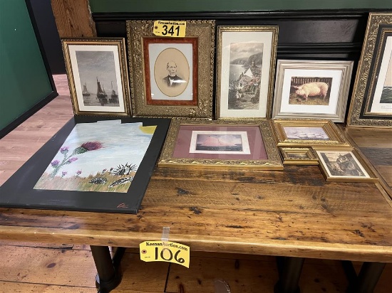 LOT OF 9-ASSORTED FRAMED PRINTS & PHOTOGRAPHS