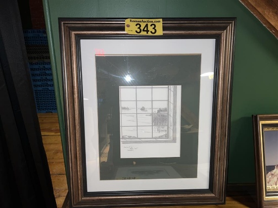 HARBOR VIEW MAINE COAST FRAMED PRINT, 26" X 30"