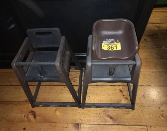 BID PRICE X 2 - (2) HIGH CHAIRS W/ 1-BOOSTER SEAT