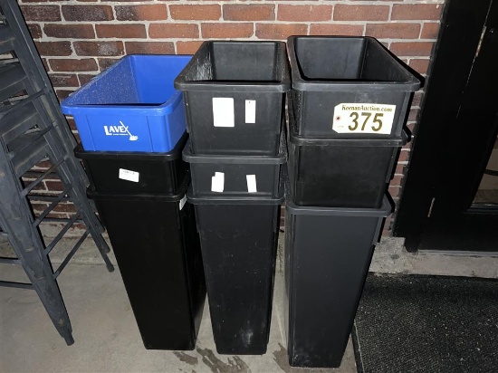 BID PRICE X 9 - (9) ASSORTED TRASH BINS