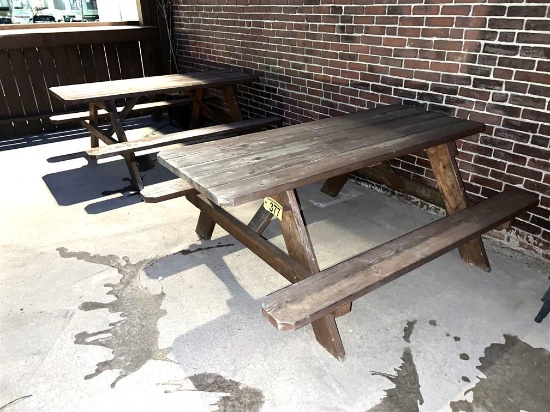 BID PRICE X 6 - (6) PICNIC TABLES: (4) 6' & (1) 8'
