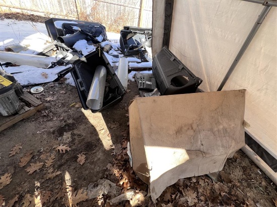 LOT OF SIMPLICITY GRASS CATCHER PARTS, 1-NEW IN BOX