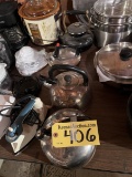 BID PRICE X 4 - (4) S/S COLLECTIBLE TEA KETTLES