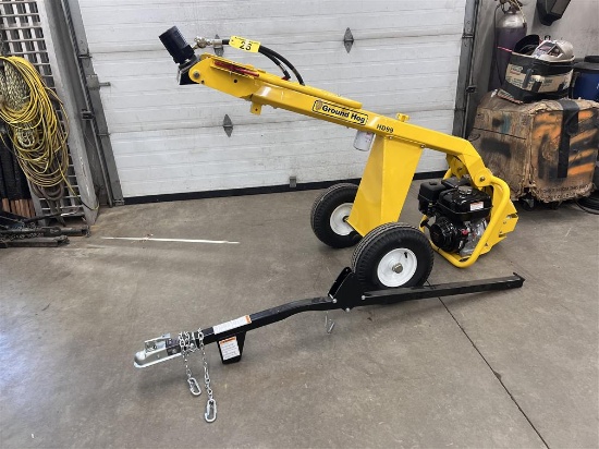 NEW UNUSED! SELLS FOR OVER $4,850! GROUND HOG MODEL HD99-H HYDRAULIC EARTH DRILL, 9HP
