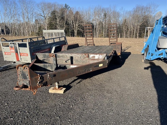 2004 HUDSON 18' 6-TON DOVETAIL T/A EQUIPMENT TRAILER, VIN: 10HHSL16041000121