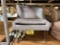 SILVER SIDE CHAIR, VELOUR, PLEXI LEGS