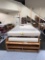 UPHOLSTERY LAYOUT AND CUTTING TABLE, REAR BENCH, CLOTH ROLLOUT STAND