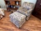 CHARLES STEWART CO. SIDE ARM CHAIR & MATCHING OTTOMAN
