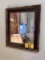 FRAMED MIRROR, SILVER ACCENTS, RETAIL $210