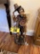WOOD STATUE, TRAVELER, RETAIL $110
