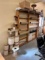WALL RACK AND REELS OF UPHOLSTERY PIPING/CORD