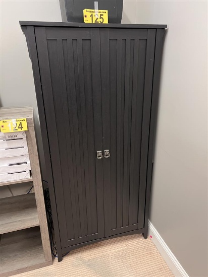 2-DOOR STORAGE CABINET & OFFICE SUPPLIES, 31.5"W X 16"D X 62.5"H
