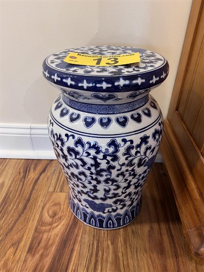 BLUE GARDEN STOOL, RETAIL $175
