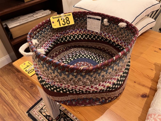 PAWTUCKET OVAL UTILITY BASKET, 18" X 18" X 12"