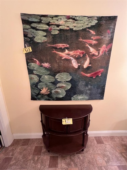TEXTILE FISH WALL HANGING, 52"W X 50"H