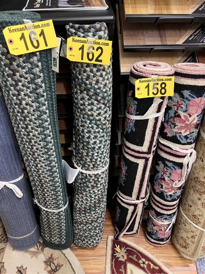 THORNDIKE MILLS VINE HAVEN GREEN OVAL BRAIDED RUG, 4' X 6' RETAIL $300
