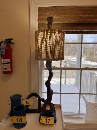 SEASIDE BUFFET FLOOR LAMP, 41"H X 11" DIA SHADE, RETAIL $435