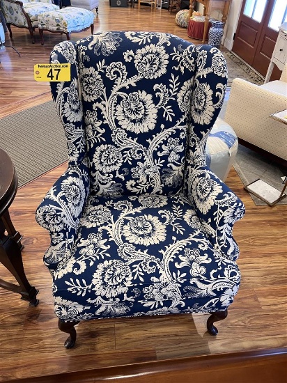 PEARSON WING BACK SIDE ARM CHAIR, 32.5"W X 33.5"D X 45"H, RETAIL $1,663
