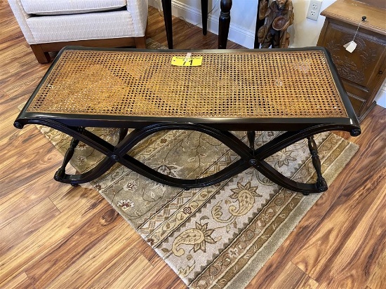 SARREID DOUBLE X BENCH, 50"W X 19"D X 18"H,  RETAIL $1,485