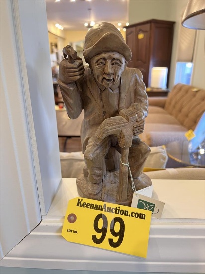 WOOD STATUE, COBBLER, RETAIL $65