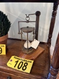 BRONZE 30-MINUTE HOUR GLASS ON STAND, RETAIL $110