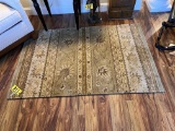 3.5' X 5.5' 100% WOOL AREA RUG, SAGE, IMPERIAL COURT COLLECTION