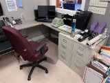 LOT: L-SHAPED OFFICE DESK, 62