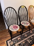 BID PRICE X 2 - (2) WINDSOR STYLE CHAIRS, BLACK