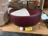 HALF MOON OTTOMAN, RETAIL $250