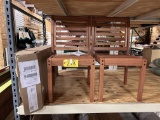 BID PRICE X 4 - (4) MILANO WOOD STACKABLE CHAIRS