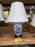 TABLE LAMP, WILLOW BASE, PANEL SHADE, 27