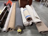 LOT: 9-ASSORTED ROLLS OF CARPET, 13' X 6', 12' X 18', 87
