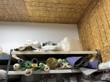 LOT: ASSORTED ROLLS OF FABRIC, PADDING RUGS,