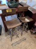 BID PRICE X 2 - (2) BAR STOOLS, FOOT RINGS