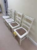 BID PRICE X 4 - (4) CANE BOTTOM  CHAIRS