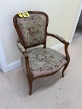 NEEDLE POINT ARM CHAIR