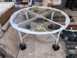 GLASS TOP PATIO TABLE