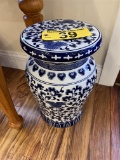BLUE GARDEN STOOL, RETAIL $175