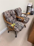 BID PRICE X 3 - (3) UPHOLSTERED SWIVEL OFFICE CHAIRS