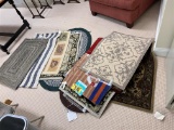 LOT: 10-ASSORTED AREA RUGS/MATS