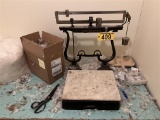 VINTAGE FAIRBANKS PLATFORM SCALE, DOWN FILL
