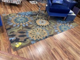 100% WOOL PILE AREA RUG, 5' X 7.9'