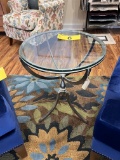 IRON RING GLASS TOP TABLE, 18