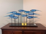 DIMOND HOME ICE BLUE FISH SCULPTURE, RETAIL $698